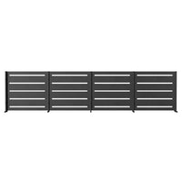 RAMA näkösuoja 4 osaa matala, musta, L320 x S30 x K80 cm