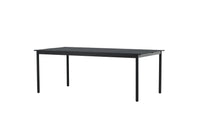 Modena ruokapöytä 200*100cm - musta / alumiini