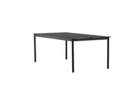 Modena ruokapöytä 200*100cm - musta / alumiini