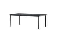 Modena ruokapöytä 200*100cm - musta / alumiini