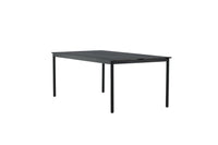 Modena ruokapöytä 200*100cm - musta / alumiini