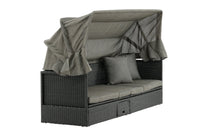 Nopy aurinkosänky katolla - musta / harmaa