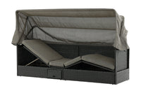 Nopy aurinkosänky katolla - musta / harmaa