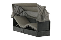 Nopy aurinkosänky katolla - musta / harmaa