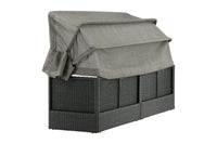 Nopy aurinkosänky katolla - musta / harmaa