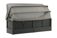 Nopy aurinkosänky katolla - musta / harmaa