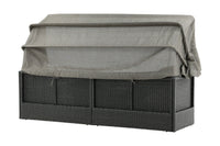 Nopy aurinkosänky katolla - musta / harmaa