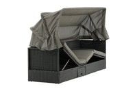 Nopy aurinkosänky katolla - musta / harmaa