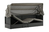 Nopy aurinkosänky katolla - musta / harmaa