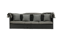 Nopy aurinkosänky katolla - musta / harmaa