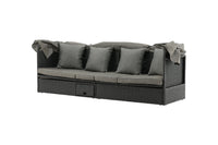 Nopy aurinkosänky katolla - musta / harmaa