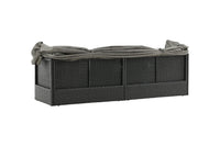 Nopy aurinkosänky katolla - musta / harmaa