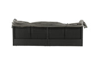 Nopy aurinkosänky katolla - musta / harmaa