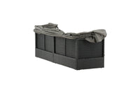 Nopy aurinkosänky katolla - musta / harmaa