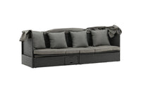 Nopy aurinkosänky katolla - musta / harmaa