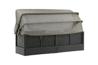 Nopy aurinkosänky katolla - musta / harmaa