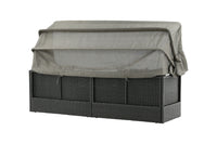 Nopy aurinkosänky katolla - musta / harmaa