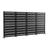 RAMA näkösuoja 4 osaa, korkea, musta, L320 x S30 x K153 cm