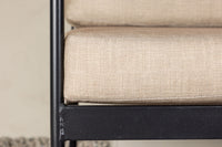 Pehnna lounge-setti metalli - musta / hiekka