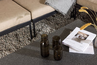 Pehnna lounge-setti metalli - musta / hiekka