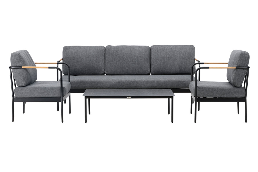 Pehnna Sofaset Loungeset Steel - Black / Dark grey