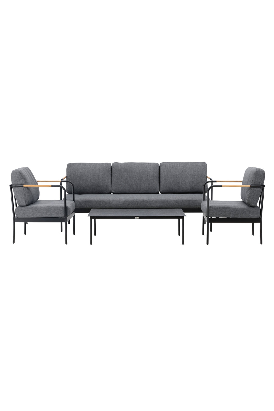 Pehnna Sofaset Loungeset Steel - Black / Dark grey