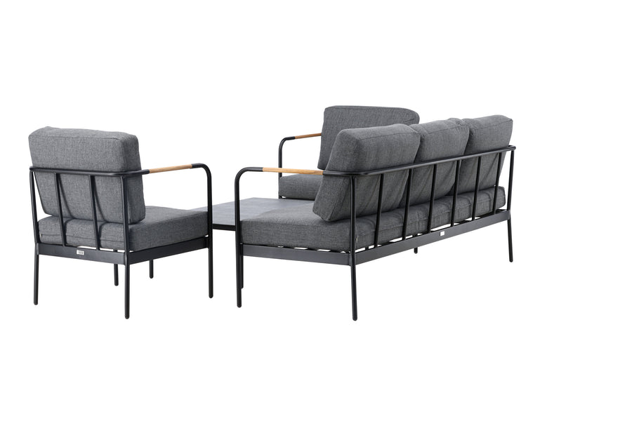 Pehnna Sofaset Loungeset Steel - Black / Dark grey