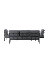 Pehnna Sofaset Loungeset Steel - Black / Dark grey