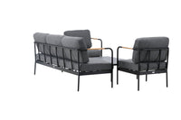 Pehnna Sofaset Loungeset Steel - Black / Dark grey