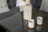 WATFORD Kulmasohvaryhmä sohvapöydällä musta/harmaa