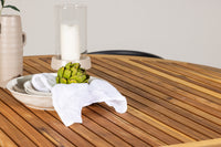 Tucumán ruokapöytä ø120 - akasia + Stina ruokatuoli - musta / alumiini