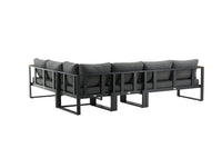 Texas kulmasohva sohvapöydällä - musta / harmaa / tiikki