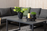 Texas kulmasohva sohvapöydällä - musta / harmaa / tiikki