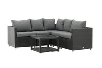 Vamos kulmasohva sohvapöydällä