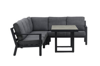 Barcelona kulmasohva sohvapöydällä - musta