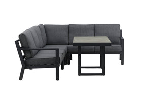 Barcelona kulmasohva sohvapöydällä - musta