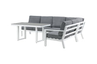 Barcelona kulmasohva sohvapöydällä - valkoinen