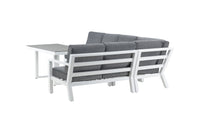 Barcelona kulmasohva sohvapöydällä - valkoinen