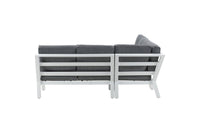 Barcelona kulmasohva sohvapöydällä - valkoinen