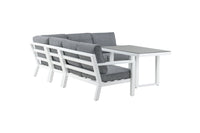 Barcelona kulmasohva sohvapöydällä - valkoinen