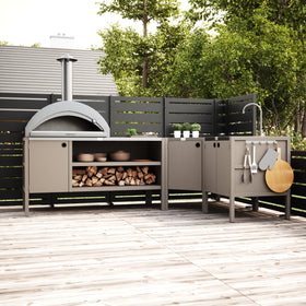 UMAMI ulkokokkipaketti, pesumoduuli, kulmamoduuli, moduuli 3, beige / ruostumaton