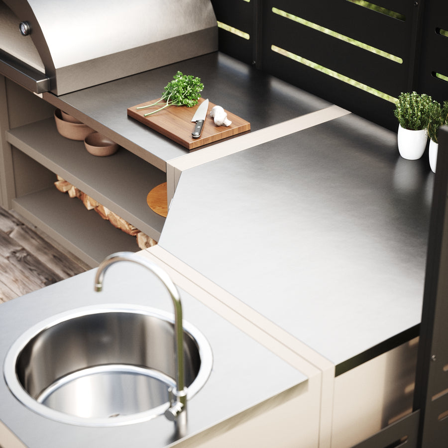 UMAMI ulkokokkipaketti, pesumoduuli, kulmamoduuli, moduuli 3, beige / ruostumaton