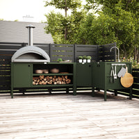 UMAMI ulkokeittiöpaketti, allasmoduuli, kulmamoduuli, moduuli 3, vihreä