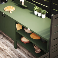 UMAMI ulkokeittiöpaketti, allasmoduuli, moduuli 1 ja moduuli 2, vihreä