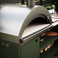 UMAMI ulkokeittiöpaketti, allasmoduuli, kulmamoduuli, moduuli 3, vihreä / ruostumaton teräs