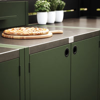 UMAMI ulkokeittiöpaketti, allasmoduuli, moduuli 1 ja moduuli 2, vihreä / ruostumaton teräs