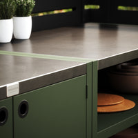 Erikoishinta UMAMI ulkokeittiö moduuli 1 + 2, sisältää suojapeitteen, vihreä / ruostumaton