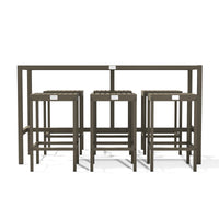 UMAMI baaripöytä 172 cm ja 6 baarituolia, beige