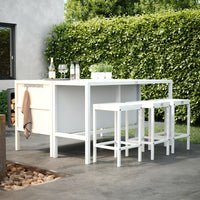 UMAMI baaripöytä 172 cm kuuden baarituolin kanssa, valkoinen