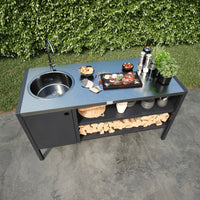 UMAMI moduuli 3 ulkokäyttöön keittiö pesualtaalla